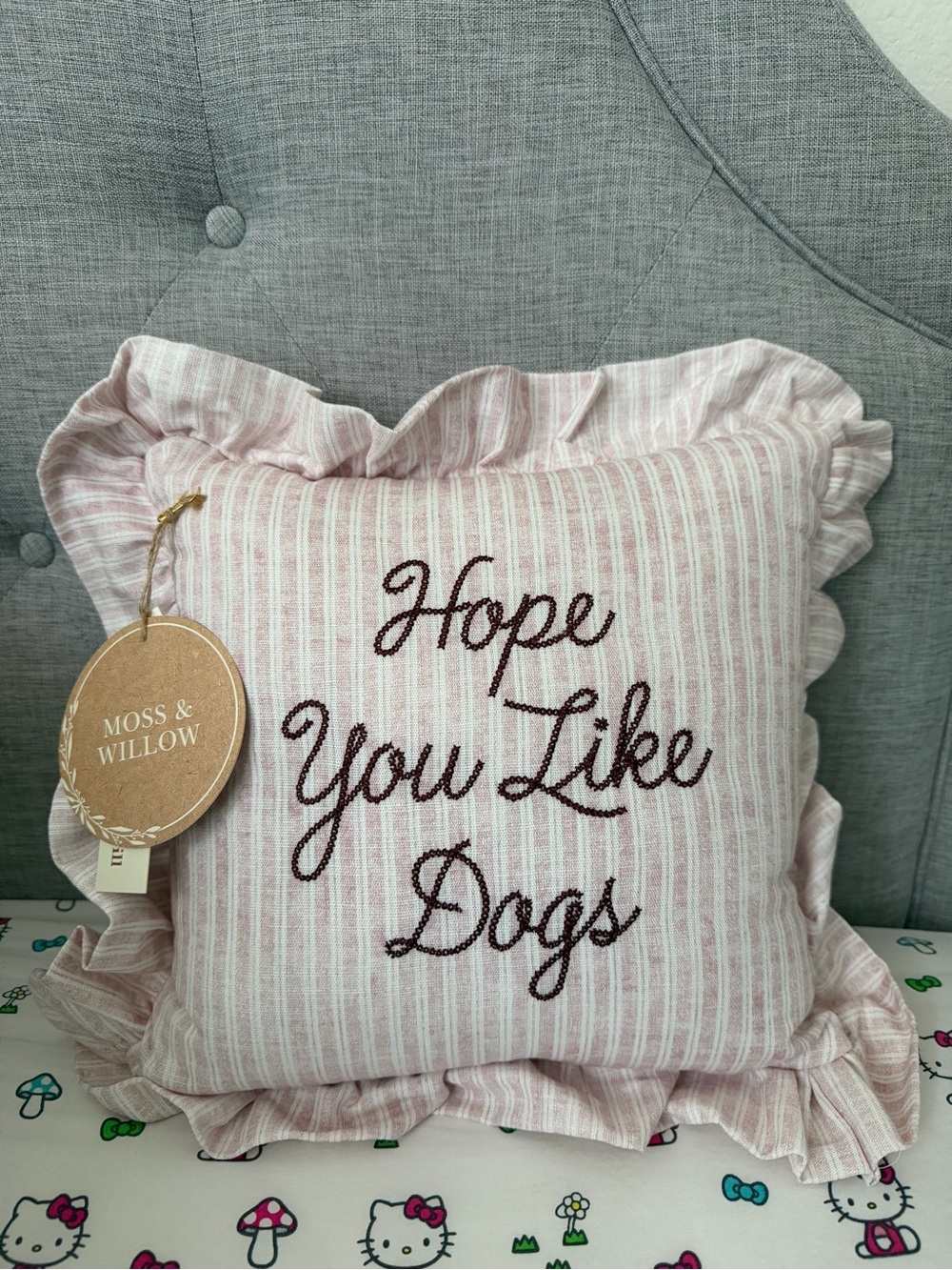 Moss & Willow Hope you like dogs pillow NWT TikTok viral